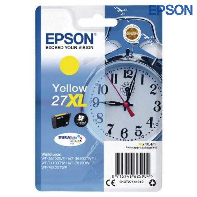 Cartuș cu jet de cerneală Epson C13T27144012 XL, T2714, Yellow Original