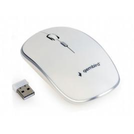 Mouse Gembird  Wireless MUSW-4B-01-W, USB, White, 2.4 GHz, 800, 4-button, 1200/1600dpi, Nano Reciver