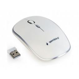 Мышь Gembird  Wireless MUSW-4B-01, USB, White, 2.4 GHz, 800, 4-button, 1200/1600dpi, Nano Reciver