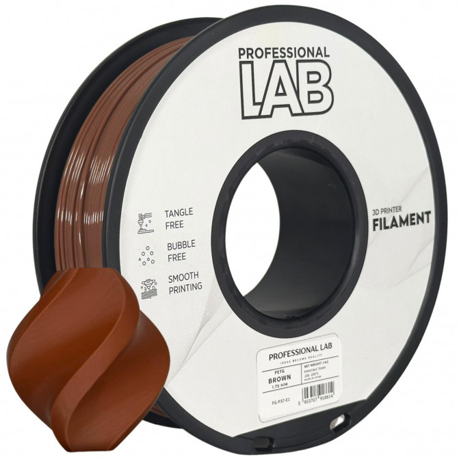 Филамент для 3D-принтера PETG, ProfLab FG-P37-E1, Brown, 1.75 мм, 1кг