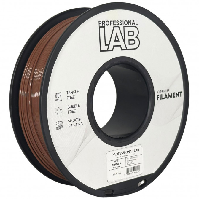 Филамент для 3D-принтера PETG, ProfLab FG-P37-E1, Brown, 1.75 мм, 1кг
