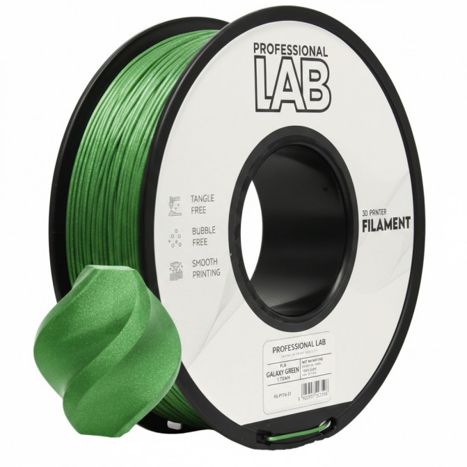 Филамент для 3D-принтера PLA, ProfLab FG-P177-E1, Galaxy Green, 1.75 мм, 1кг