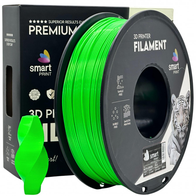 Филамент для 3D-принтера PLA, FG-S87-E1 Smart Print, Meta Green, 1.75 мм, 1кг
