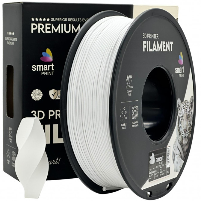 Филамент для 3D-принтера PLA, FG-S82-E1 Smart Print, Meta White, 1.75 мм, 1кг