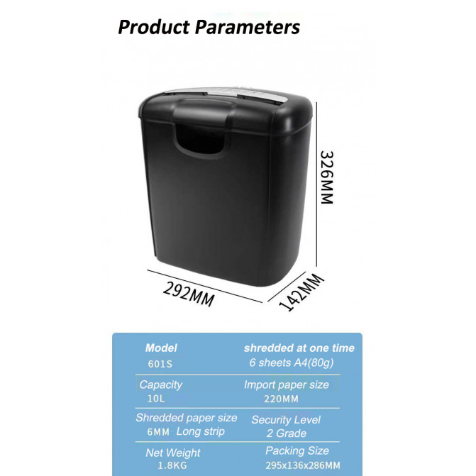 Distrugator de documente Qsmile P4 601C