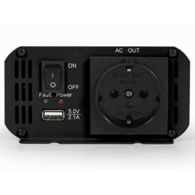 Invertor de tensiune EnerGenie EG-PWC500-01, 12 V Car power inverter, 500 W, with USB port / 5V-1A