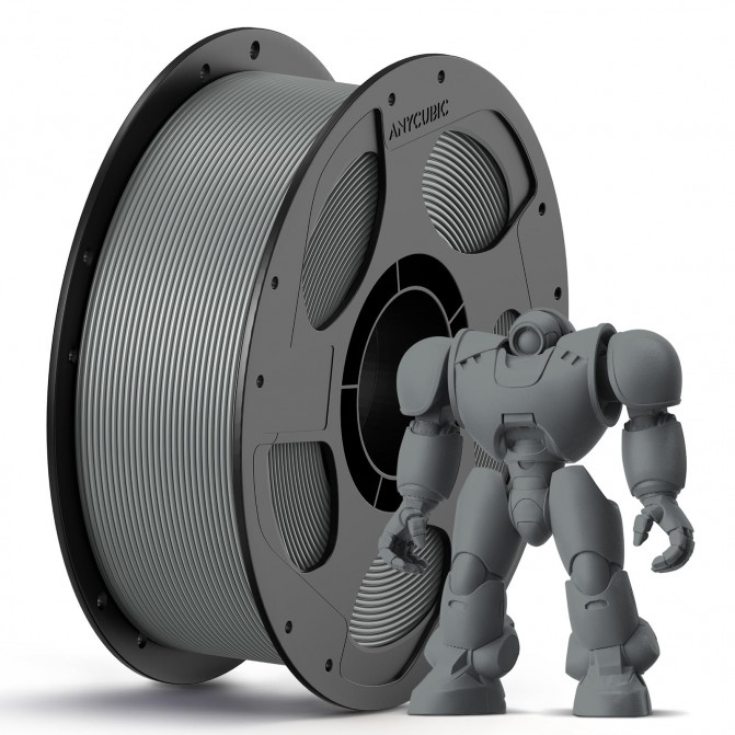 Filament pentru imprimanta 3D Anycubic  AHPLPGY-108, PLA+, Texture Grey, 1.75 mm, 1kg