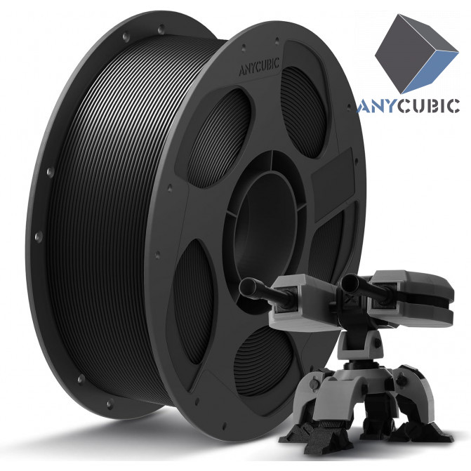 Filament PLA+ Black, Anycubic, AHPLPBK-108, 1kg pentru imprimanta 3D