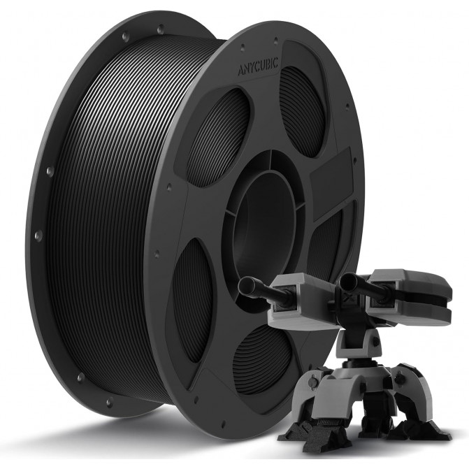 Filament pentru imprimanta 3D Anycubic  AHPLPBK-108, PLA+, Black, 1.75 mm, 1kg