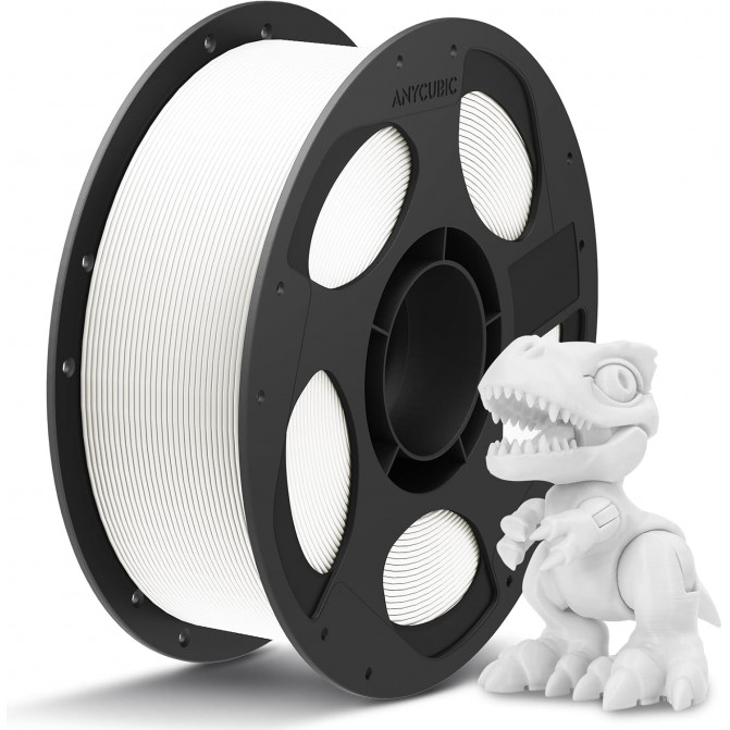 Filament pentru imprimanta 3D Anycubic  AHPLPBW-108, PLA+, White, 1.75 mm, 1kg