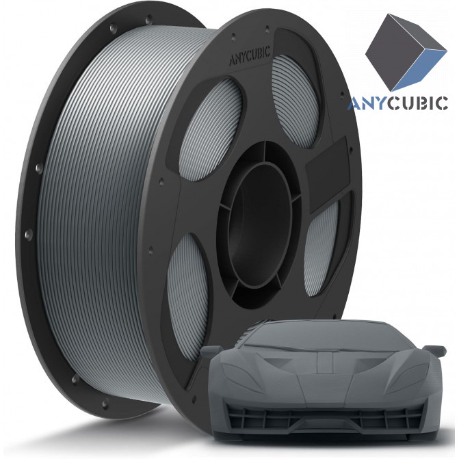 Filament PLA+ Grey, Anycubic, AHPLPGE-108, 1kg pentru imprimanta 3D