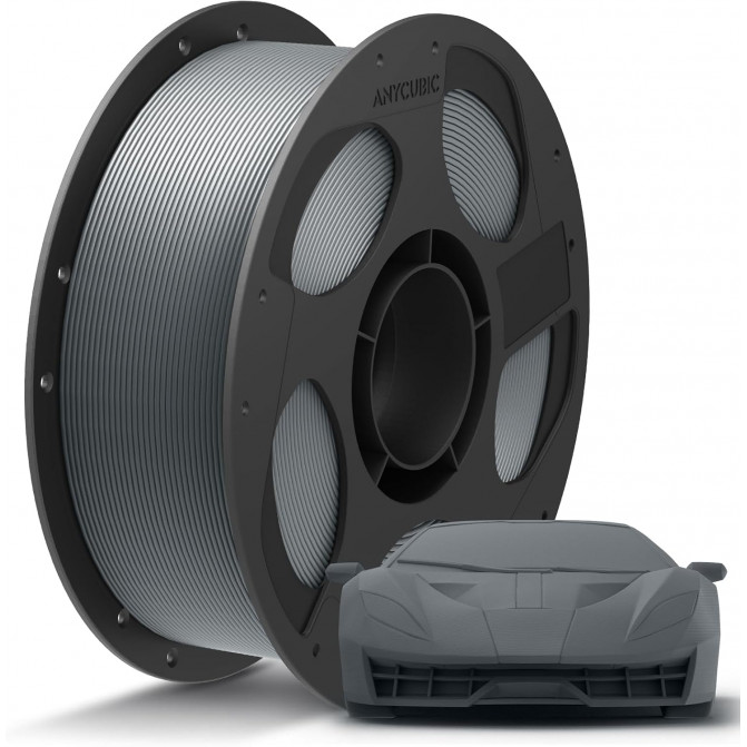 Filament pentru imprimanta 3D Anycubic  AHPLPGE-108, PLA+, Grey, 1.75 mm, 1kg