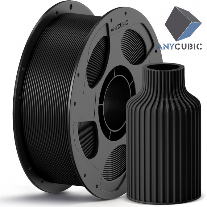 Filament PETG Black, Anycubic, AHPEBK-102, 1kg pentru imprimanta 3D