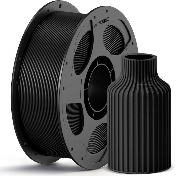 Filament PETG Black, Anycubic, AHPEBK-102, 1kg pentru imprimanta 3D
