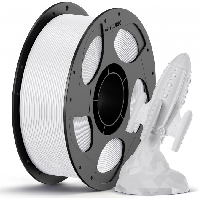 Filament PETG White, Anycubic, AHPEBW-102, 1kg pentru imprimanta 3D