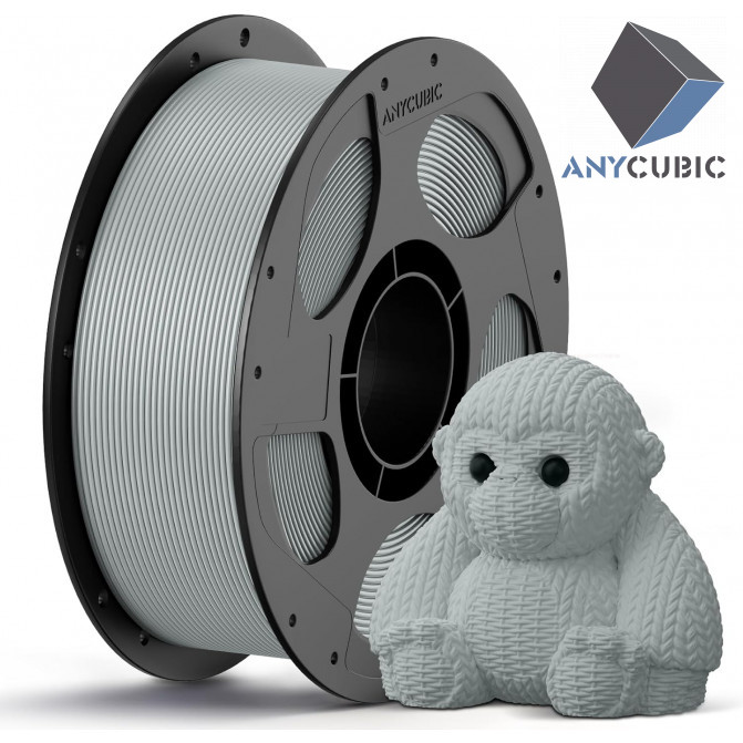 Filament PETG Gray, Anycubic, AHPEGE-102, 1kg pentru imprimanta 3D