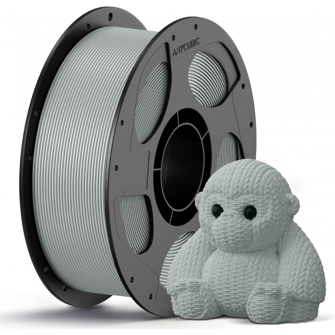 Filament PETG Grey, Anycubic, AHPEGE-102, 1kg pentru imprimanta 3D