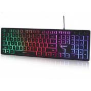 Tastatura Gembird KB-UML-02 "Rainbow" 104 pcs, US layout, black