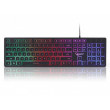 Tastatura Gembird KB-UML-02 "Rainbow" 104 pcs, US layout, black