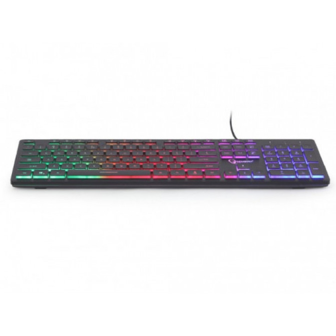 Tastatura Gembird KB-UML-02 "Rainbow" 104 pcs, US layout, black