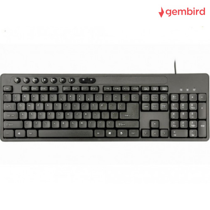 Клавиатура Gembird KBS-UM-04, Multimedia desktop set, black, US-Layout, Black
