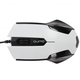 Мышь Qumo M14, Optical, 1000 dpi, 3 buttons, Ambidextrous, White