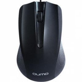 Mouse Qumo M66, Optical, 1000 dpi, 3 buttons, Ambidextrous, Black