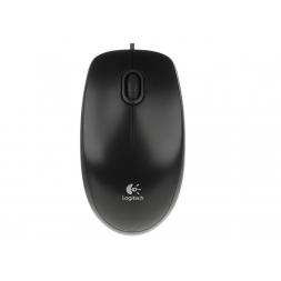 Mouse Logitech B100 OEM, Optical, 800 dpi, 3 buttons, Ambidextrous, Black, USB