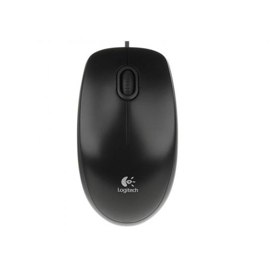 Mouse Logitech B100 OEM, Optical, 800 dpi, 3 buttons, Ambidextrous, Black, USB