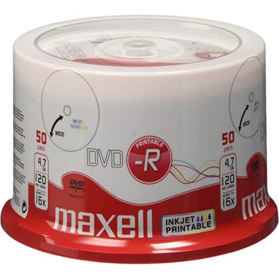Printable 50*Spindle DVD-R Maxell, 4.7GB, 16x
