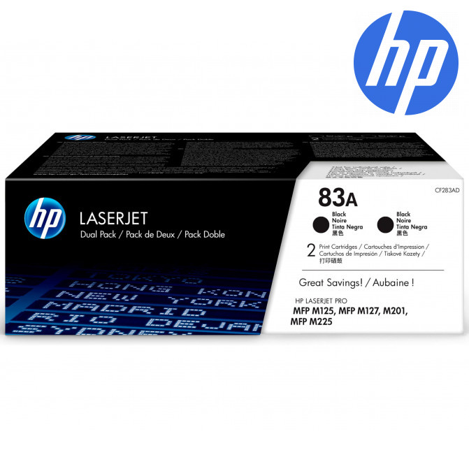 Картридж лазерный HP 83A Dual Pack (CF283AD) Black Original