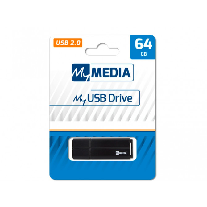 USB Флэш 64GB USB2.0  MyMedia (by Verbatim) Black