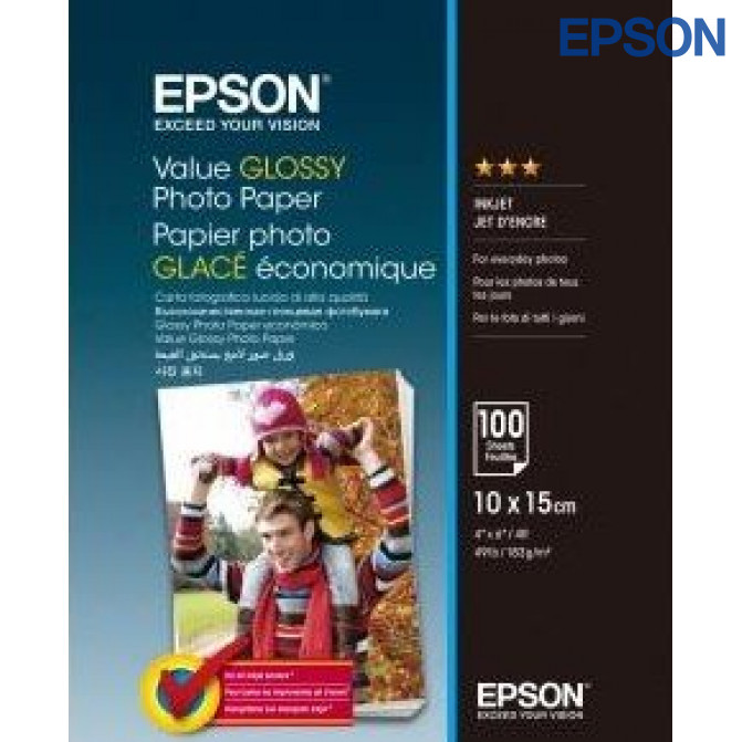 Фотобумага 4R 183 гр Глянцевая Value 100 листов Epson C13S400039