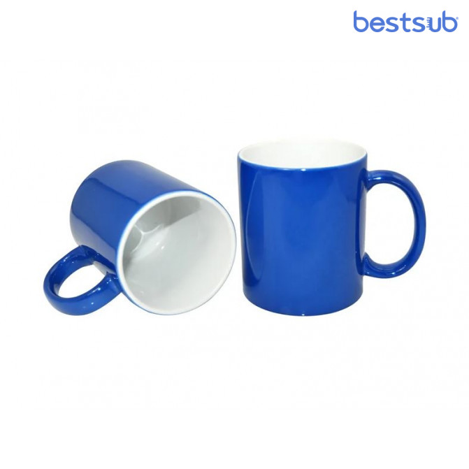 Кружка для сублимации хамелеон полу-глянцевая синяя 11oz BestSub B2CB-04FBN