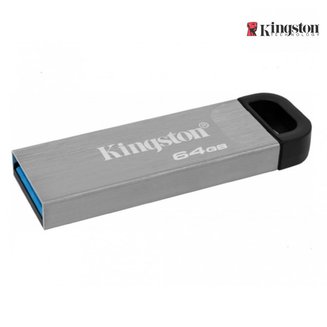 USB Флэш 64GB USB3.2  Kingston DataTraveler Kyson Silver, Metal casing