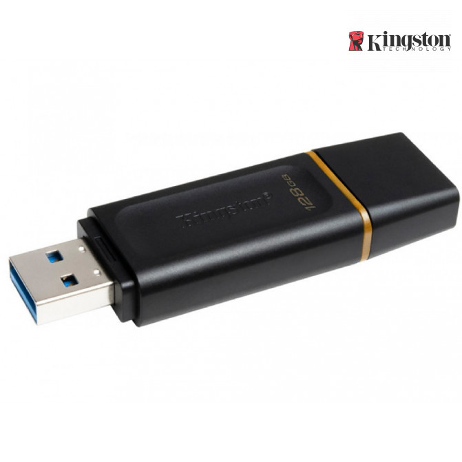 USB Флэш 128GB USB3.2  Kingston DataTraveler Exodia Black/Yellow