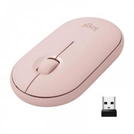 Mouse Logitech M350, Optical, 1000 dpi, 3 buttons, Ambidextrous, Slim, 2,4 /BT, 1xAA, Rose