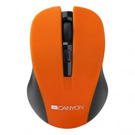 Мышь Canyon MW-1, Optical, 800-1200dpi, 4 buttons, Ambidextrous, 2xAAA, Orange