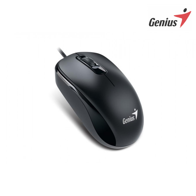 Мышь Genius DX-110, 1000 dpi, 3 buttons, Ambidextrous, 85g, 1.5m, USB, Black