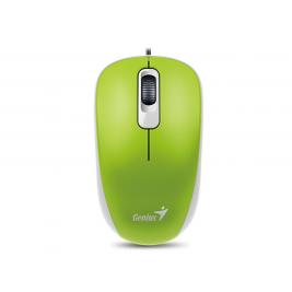 Mouse Genius DX-110, Optical, 1000 dpi, 3 buttons, Ambidextrous, Green, USB