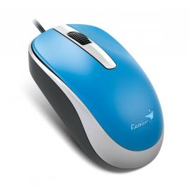 Mouse Genius DX-120, Optical, 1000 dpi, 3 buttons, Ambidextrous, Blue, USB