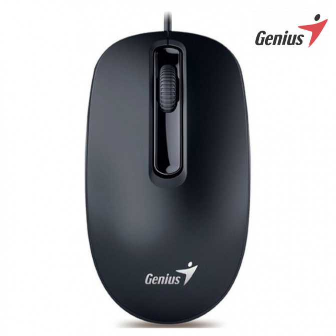Mouse Genius DX-130, Optical, 1000 dpi, 3 buttons, Ambidextrous, Black, USB