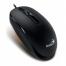 Mouse Genius DX-130, Optical, 1000 dpi, 3 buttons, Ambidextrous, Black, USB