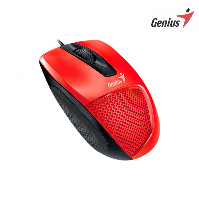 Мышь Genius DX-150X, Optical, 1000 dpi, 3 buttons, Ergonomic, Red, USB