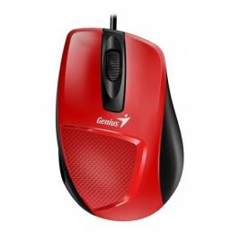 Mouse Genius DX-150X, Optical, 1000 dpi, 3 buttons, Ergonomic, Red, USB