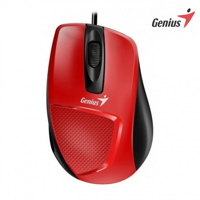 Мышь Genius DX-150X, Optical, 1000 dpi, 3 buttons, Ergonomic, Red, USB
