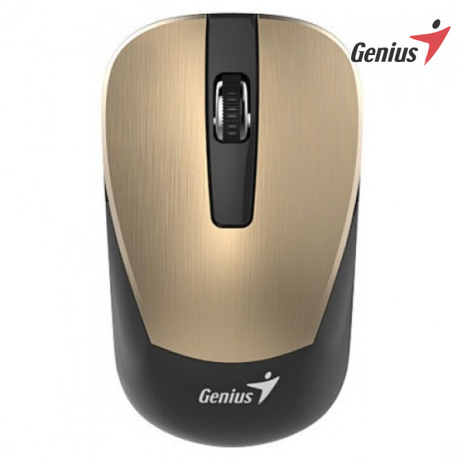 Мышь Genius Wireless NX-7015, Optical, 800-1600 dpi, 3 buttons, Ambidextrous, BlueEye, 1xAA, Gold