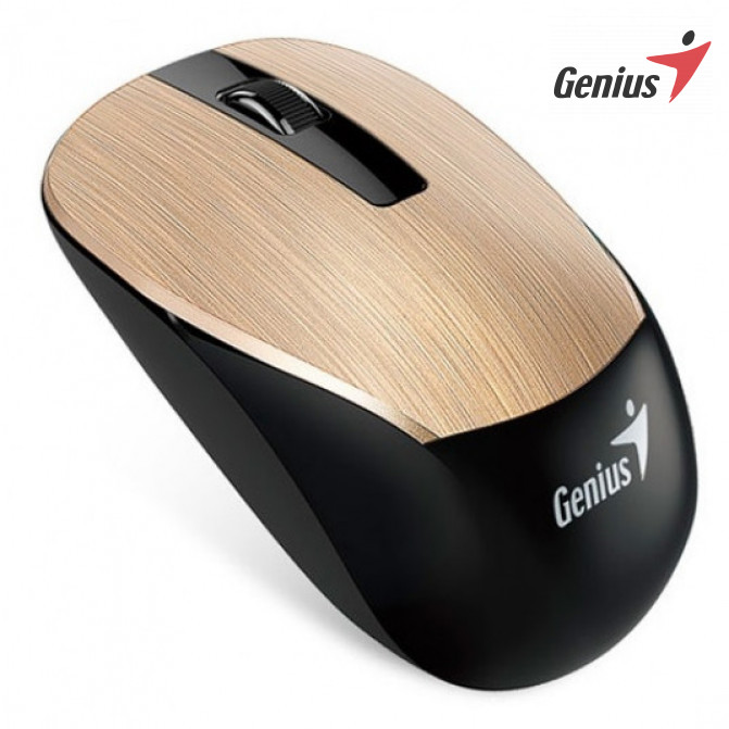 Мышь Genius Wireless NX-7015, Optical, 800-1600 dpi, 3 buttons, Ambidextrous, BlueEye, 1xAA, Gold