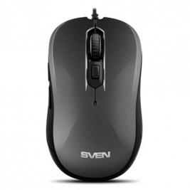 Мышь SVEN RX-520S Silent, Optical, 800-3200 dpi, 6 buttons, Ambidextrous, Gray