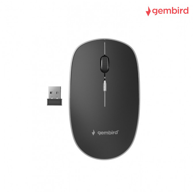 Мышь Gembird Wireless MUSW-4B-01, Optical, 800-1600 dpi, 4 buttons, Ambidextrous, 1xAA, Black